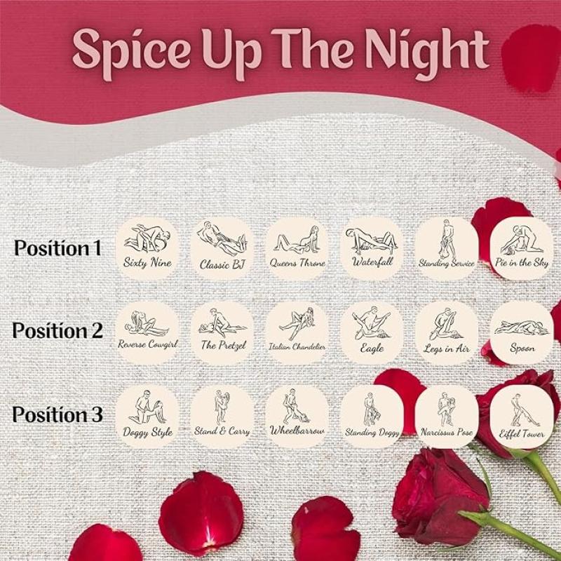 لعبة زوجية رومانسية - 3 نرد خشبي وعملة قرارات للعلاقات الزوجية